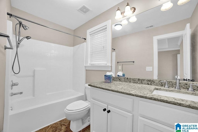 123 Whitestone Trl, Calera, AL 35040 - full bathroom with vanity, toilet, and tub / shower combination
