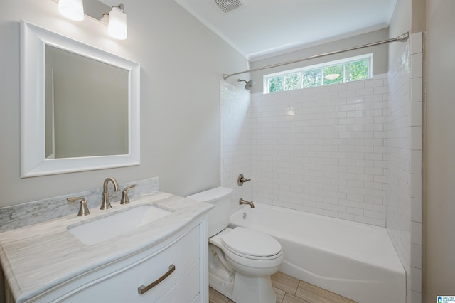 2019 Russet Meadows Ct, Helena, AL 35244 - bathroom with toilet, vanity, and shower / bath combination