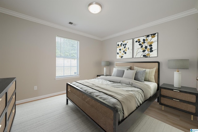 2019 Russet Meadows Ct, Helena, AL 35244 - bedroom with crown molding, light wood-type flooring, and baseboards