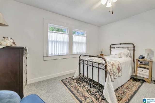 102 E Crest Rd, Hueytown, AL 35023 - bedroom featuring carpet, baseboards, and ceiling fan