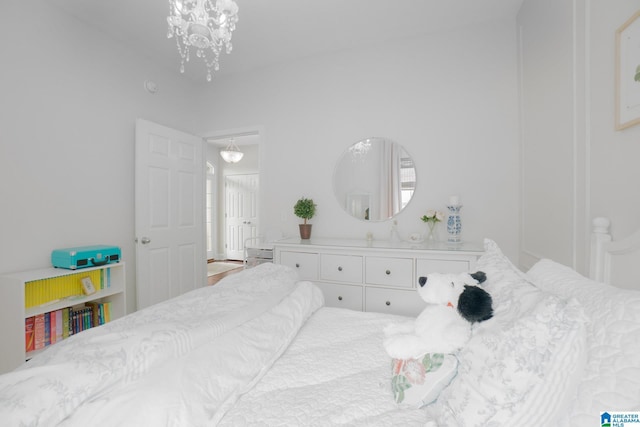 2014 Madison Cir, Chelsea, AL 35043 - bedroom with a chandelier