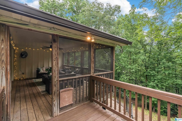 1355 Starcross Dr, Vestavia Hills, AL 35216 - wooden terrace featuring a sunroom