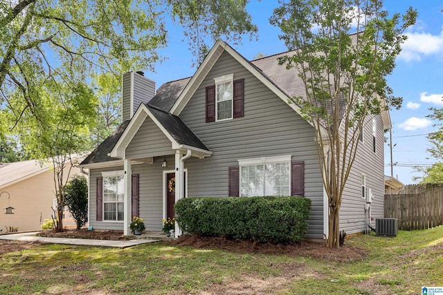 246 Park Place Way, Alabaster, AL 35007 - view of front facade featuring a chimney and roof with shingles