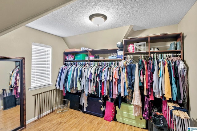 246 Park Place Way, Alabaster, AL 35007 - walk in closet featuring wood finished floors and vaulted ceiling