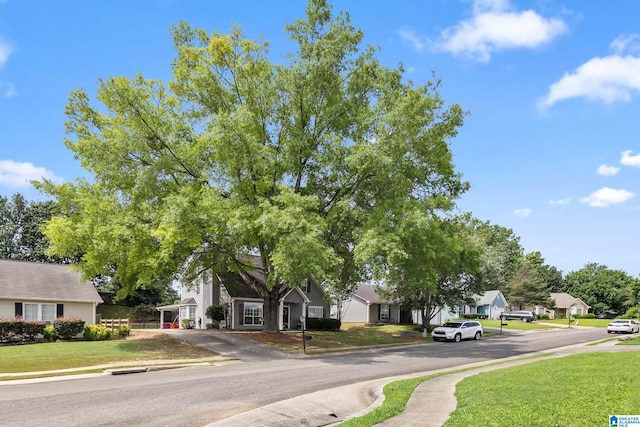 246 Park Place Way, Alabaster, AL 35007 - view of asphalt road with sidewalks, a residential view, and curbs
