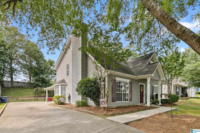 246 Park Place Way, Alabaster, AL 35007 - view of property exterior with a chimney and roof with shingles