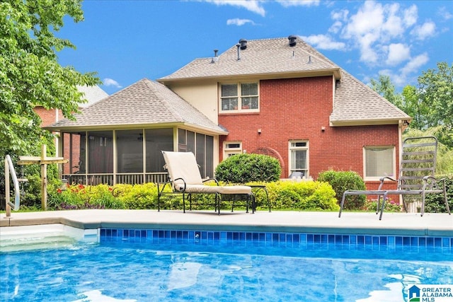 1222 Eagle Park Rd, Birmingham, AL 35242 - swimming pool with a sunroom