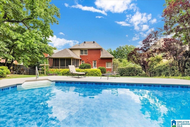 1222 Eagle Park Rd, Birmingham, AL 35242 - outdoor pool with a sunroom