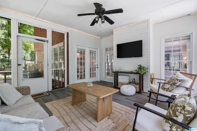 208 Maple Trce, Hoover, AL 35244 - sunroom featuring ceiling fan