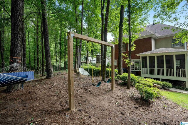 208 Maple Trce, Hoover, AL 35244 - view of yard featuring a sunroom