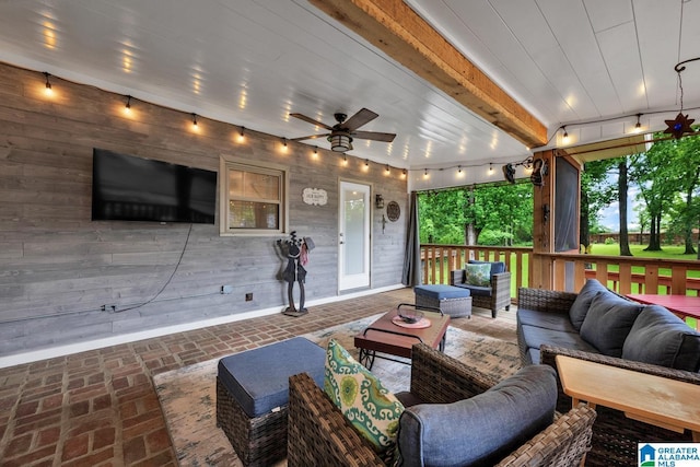 2028 Moncrief Rd, Gardendale, AL 35071 - view of patio / terrace with outdoor lounge area and a ceiling fan