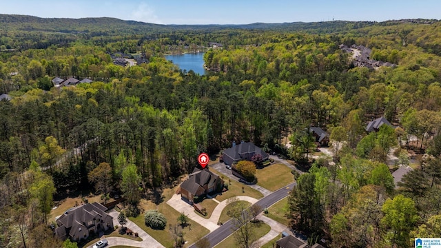 386 N Lake Rd, Birmingham, AL 35242 - aerial overview of property's location featuring a heavily wooded area and a large body of water