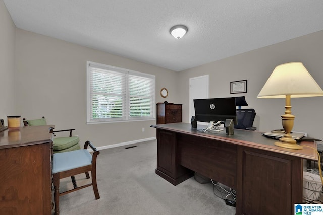 3258 Tyrol Ln, Vestavia Hills, AL 35216 - office area with light colored carpet, baseboards, and a textured ceiling