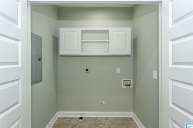 906 6th Ave W, Birmingham, AL 35204 - laundry area featuring electric dryer hookup, hookup for a washing machine, baseboards, hookup for a gas dryer, and tile patterned floors
