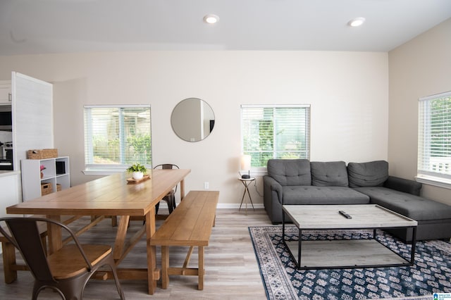 539 63rd St S, Birmingham, AL 35212 - living room with light wood finished floors, recessed lighting, and baseboards