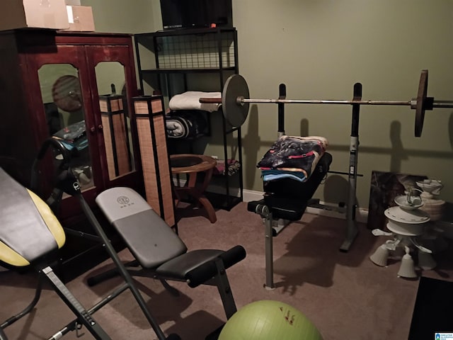 115 Clover St, Odenville, AL 35120 - exercise room with carpet flooring and baseboards
