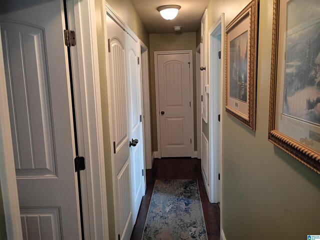 115 Clover St, Odenville, AL 35120 - hall with baseboards and dark wood-style flooring
