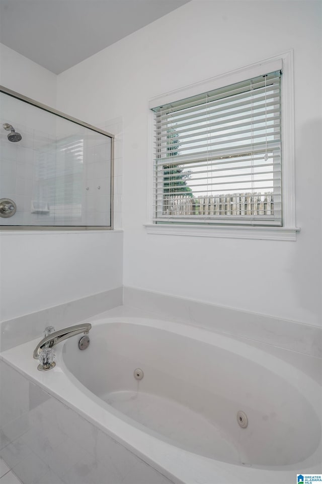 429 Eaton Rd, Hoover, AL 35242 - bathroom with a jetted tub and a shower