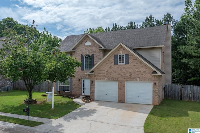 538 Forest Lakes Dr, Sterrett, AL 35147 - view of front of property featuring concrete driveway, brick siding, a garage, a chimney, and roof with shingles