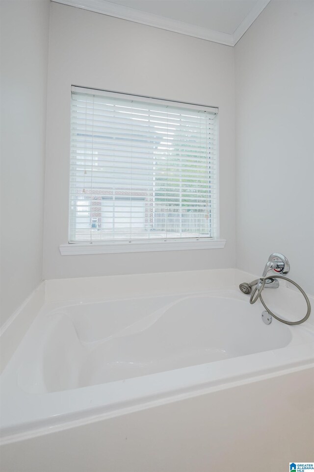 2246 Clairmont Dr, Leeds, AL 35094 - full bathroom featuring plenty of natural light, a bath, and crown molding