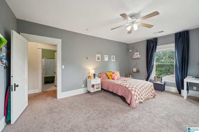 1710 Cullom St S, Birmingham, AL 35205 - bedroom featuring carpet floors, baseboards, and ceiling fan