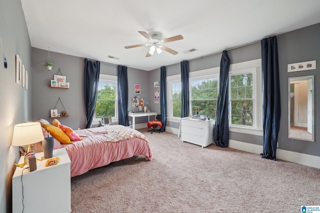 1710 Cullom St S, Birmingham, AL 35205 - carpeted bedroom featuring baseboards and ceiling fan