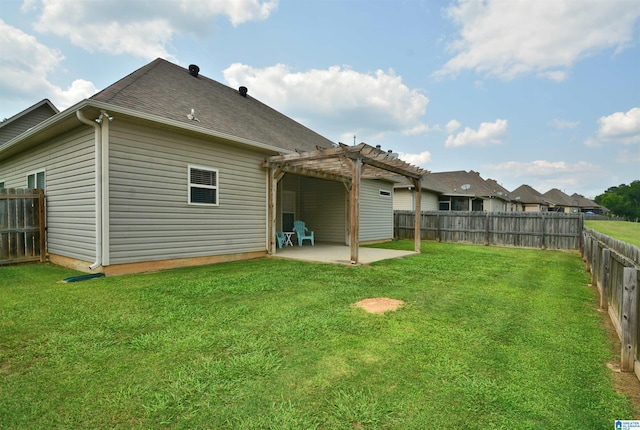 100 Weeping Cir, Wilsonville, AL 35186 - back of house featuring a pergola, a patio, and roof with shingles