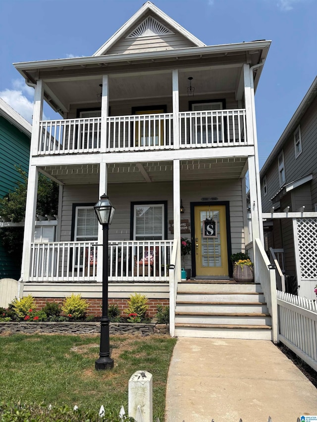 145 Lake Davidson Ln, Helena, AL 35080 - view of front of property with a balcony and covered porch