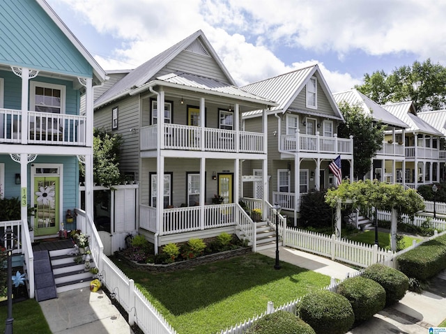 145 Lake Davidson Ln, Helena, AL 35080 - multi unit property featuring a porch, a balcony, and a metal roof