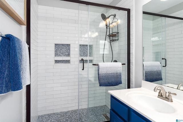 145 Lake Davidson Ln, Helena, AL 35080 - bathroom featuring vanity and a stall shower