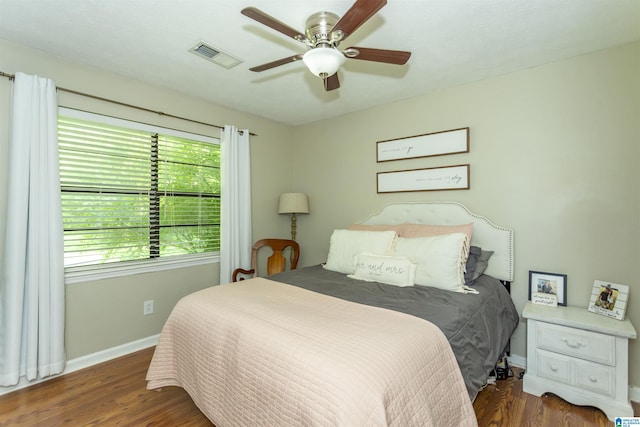 209 Meadowgreen Dr, Montevallo, AL 35115 - bedroom featuring baseboards, wood finished floors, and ceiling fan