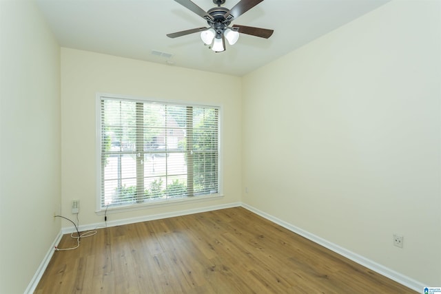2449 Ridgemont Dr, Birmingham, AL 35244 - spare room featuring baseboards, wood finished floors, and ceiling fan