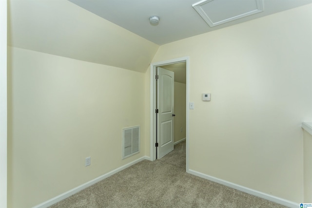 2449 Ridgemont Dr, Birmingham, AL 35244 - additional living space featuring carpet, attic access, baseboards, and vaulted ceiling