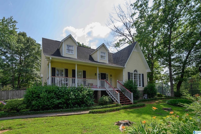 1121 Colonial Dr, Alabaster, AL 35007 - cape cod home featuring covered porch and stairway