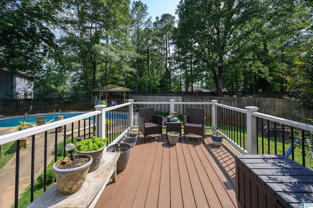 1121 Colonial Dr, Alabaster, AL 35007 - deck featuring a gazebo and a fenced backyard
