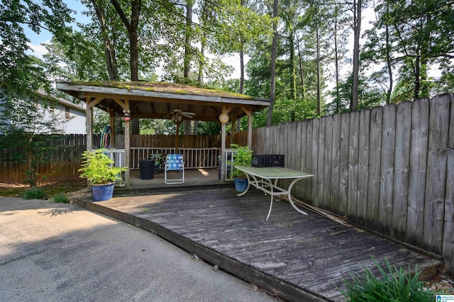 1121 Colonial Dr, Alabaster, AL 35007 - wooden terrace with a gazebo and a fenced backyard
