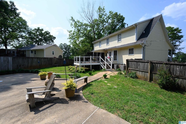 1121 Colonial Dr, Alabaster, AL 35007 - rear view of house featuring a deck, a patio, and stairway