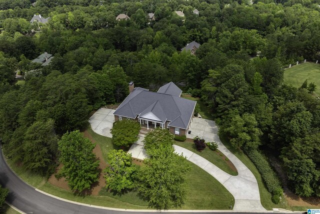 5601 Canongate Ln, Birmingham, AL 35242 - view from above of property featuring a heavily wooded area