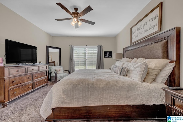 2597 Blake Way, Warrior, AL 35180 - carpeted bedroom featuring ceiling fan