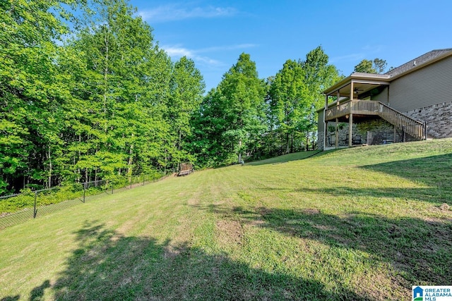 2597 Blake Way, Warrior, AL 35180 - view of yard featuring stairway and a deck