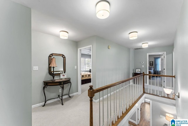 1505 Cypress Ln, Hoover, AL 35244 - hall featuring an upstairs landing, baseboards, and carpet
