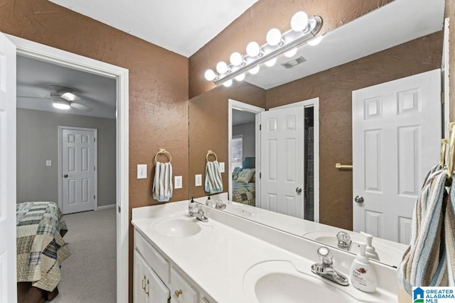 1505 Cypress Ln, Hoover, AL 35244 - ensuite bathroom with double vanity and a textured wall
