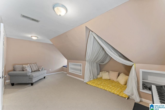 1505 Cypress Ln, Hoover, AL 35244 - bedroom featuring carpet, baseboards, and vaulted ceiling