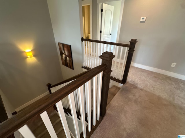 1013 Edgewater Ln, Chelsea, AL 35043 - staircase featuring baseboards and carpet flooring