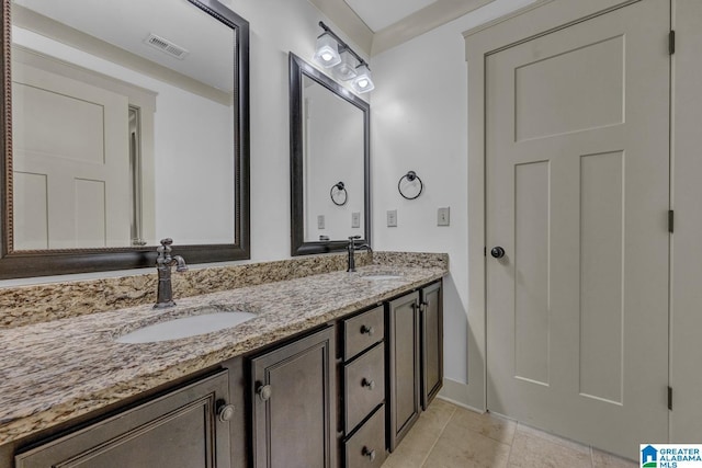 101 N Lake Dr, Hoover, AL 35242 - full bathroom with double vanity and tile patterned floors