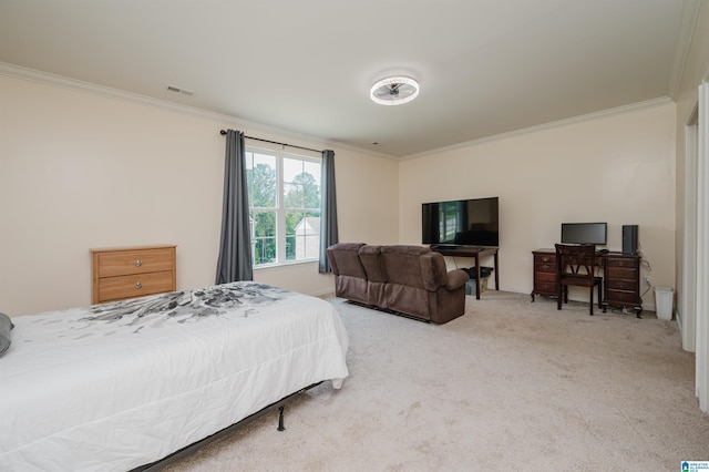 1063 Timberline Rdg, Calera, AL 35040 - bedroom with crown molding and carpet flooring