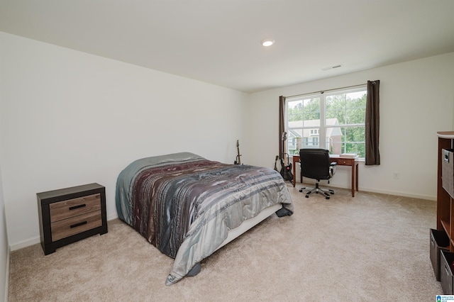 1063 Timberline Rdg, Calera, AL 35040 - bedroom with light carpet, baseboards, and recessed lighting