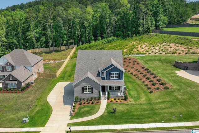 1063 Timberline Rdg, Calera, AL 35040 - view from above of property featuring a heavily wooded area