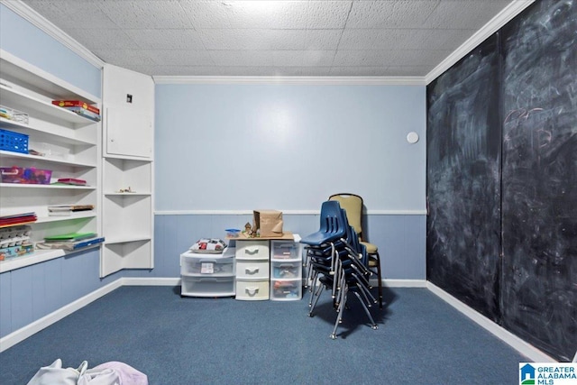 117 Trafford Rd, Warrior, AL 35180 - playroom with ornamental molding, carpet, and baseboards