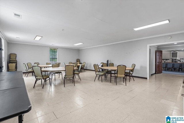 117 Trafford Rd, Warrior, AL 35180 - dining space featuring ornamental molding and baseboards